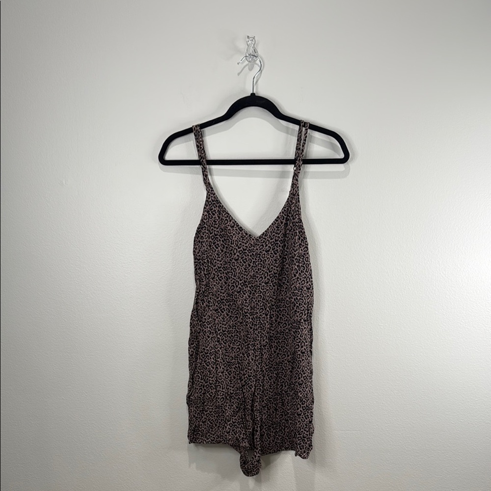 American Eagle Leopard Print Romper - image 1